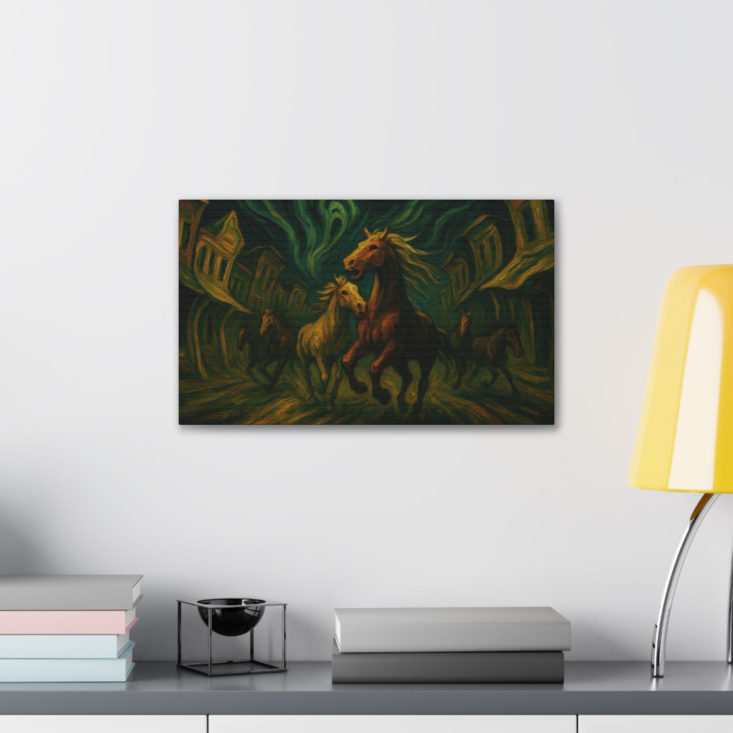 Ghost Town Run — Wild West Equine Canvas Wall Art