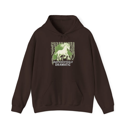 Dramatic Unicorn Hoodie — "Unapologetically Dramatic" Graphic Sweatshirt
