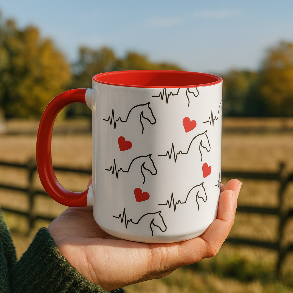 Heartbeat Horses Accent Mug (15oz)