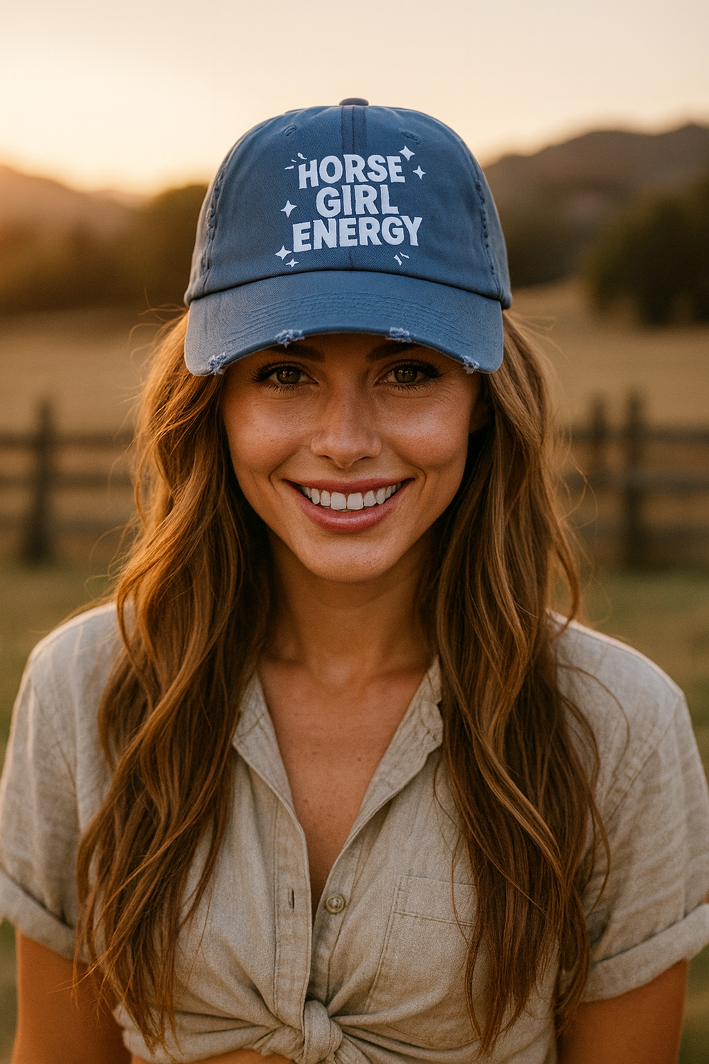 Horse Girl Energy — Distressed Dad Cap