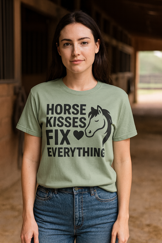 Horse Kisses Fix Everything Tee