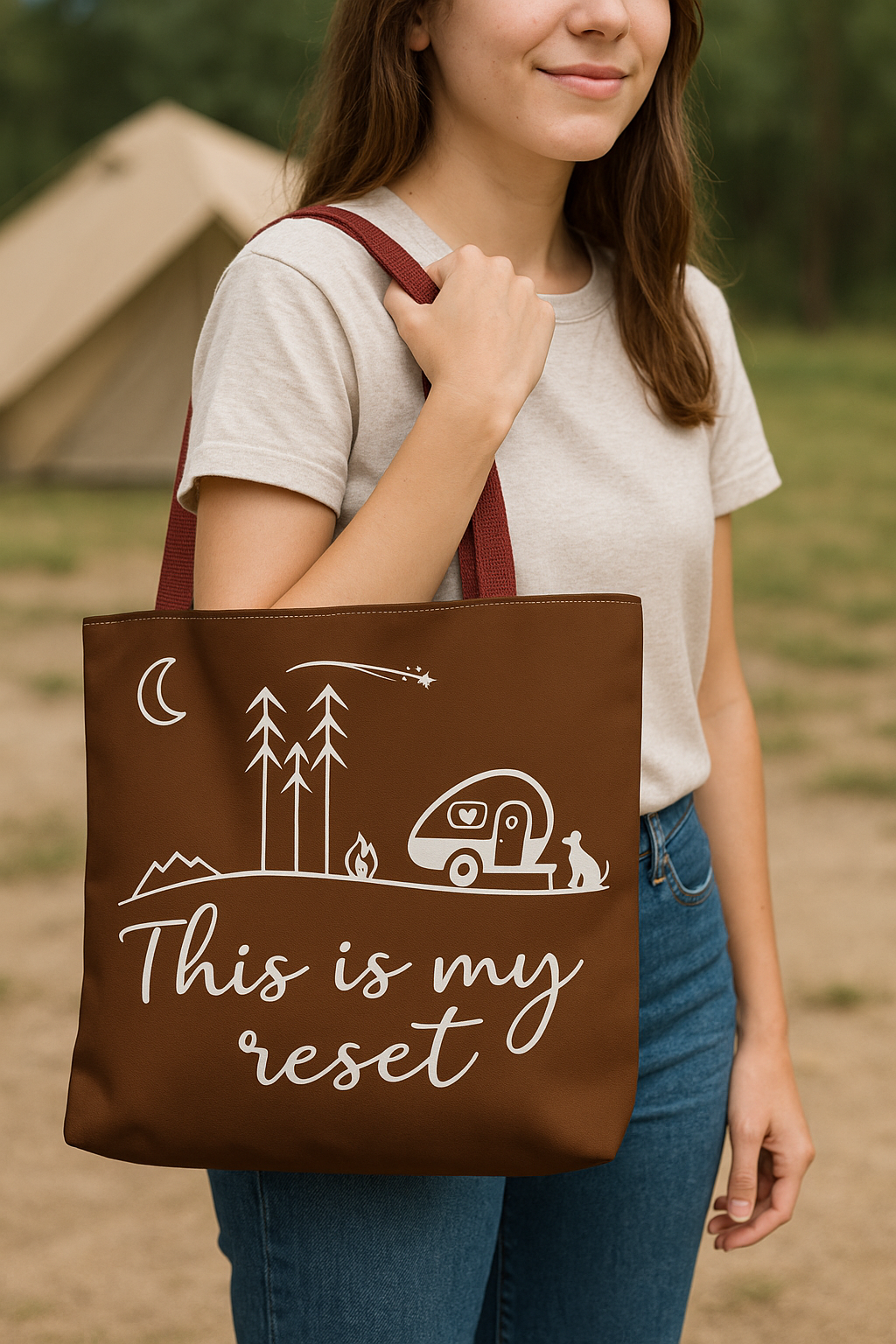 This is My Reset Bohemian Tote Bag