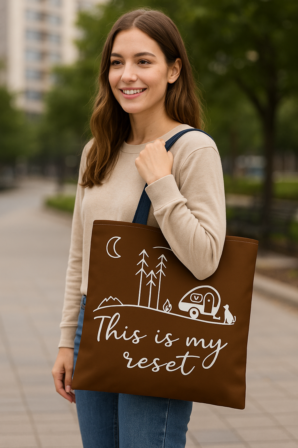 This is My Reset Bohemian Tote Bag