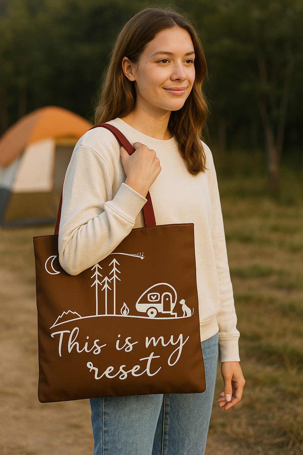 This is My Reset Bohemian Tote Bag