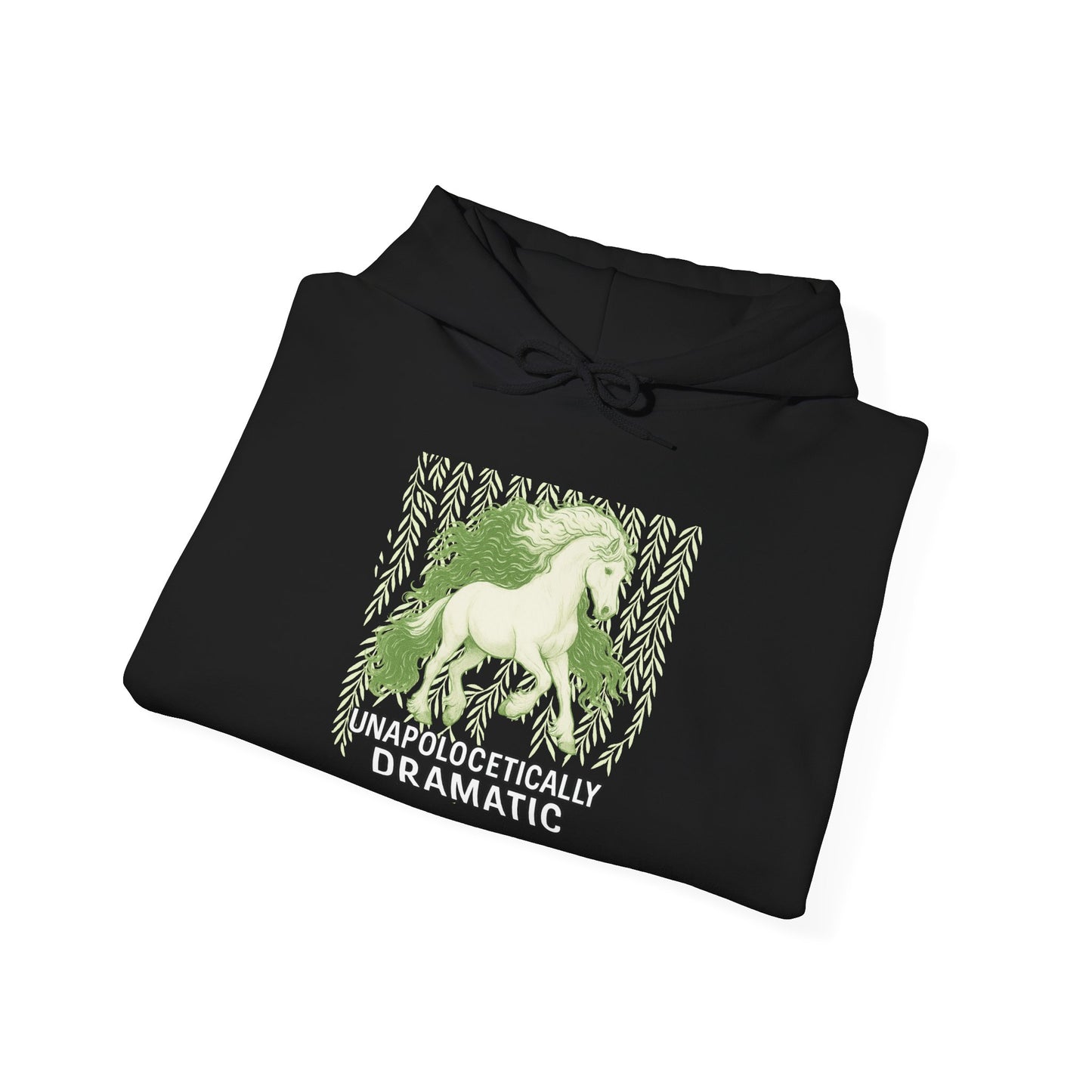 Dramatic Unicorn Hoodie — "Unapologetically Dramatic" Graphic Sweatshirt