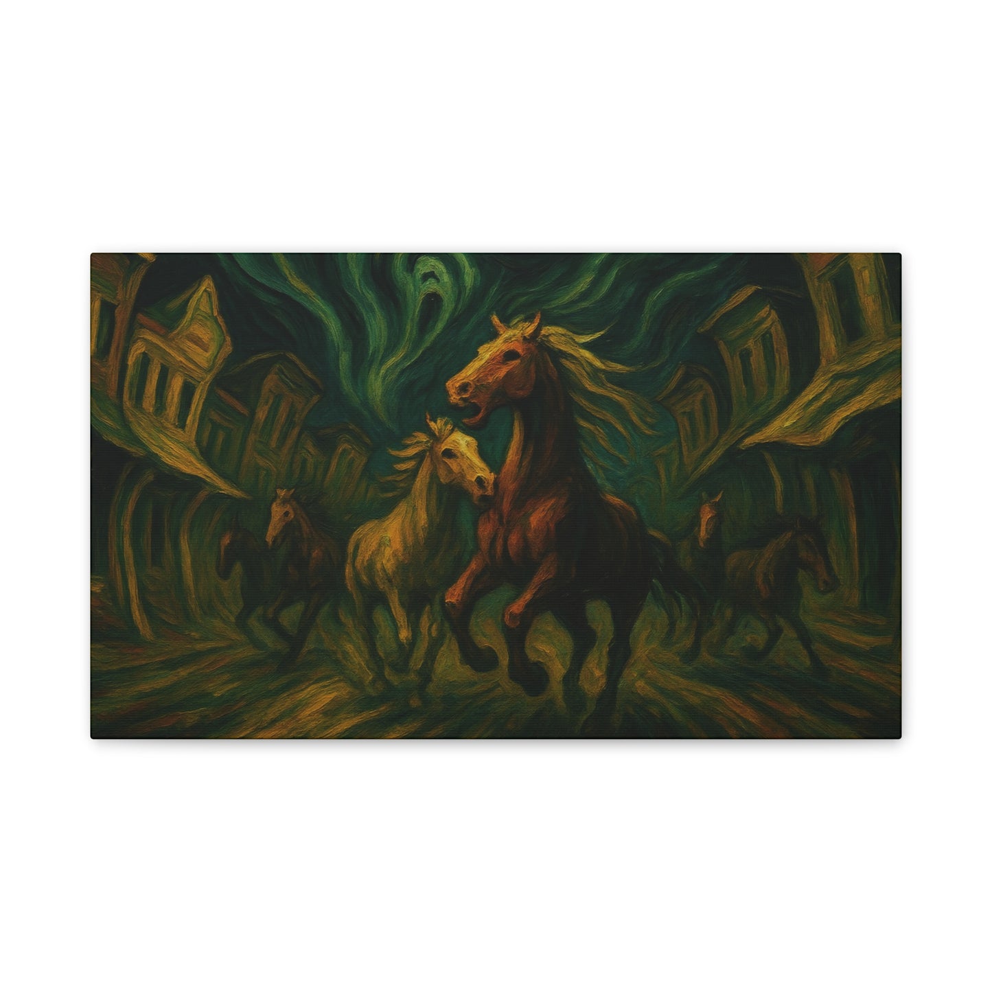 Ghost Town Run — Wild West Equine Canvas Wall Art