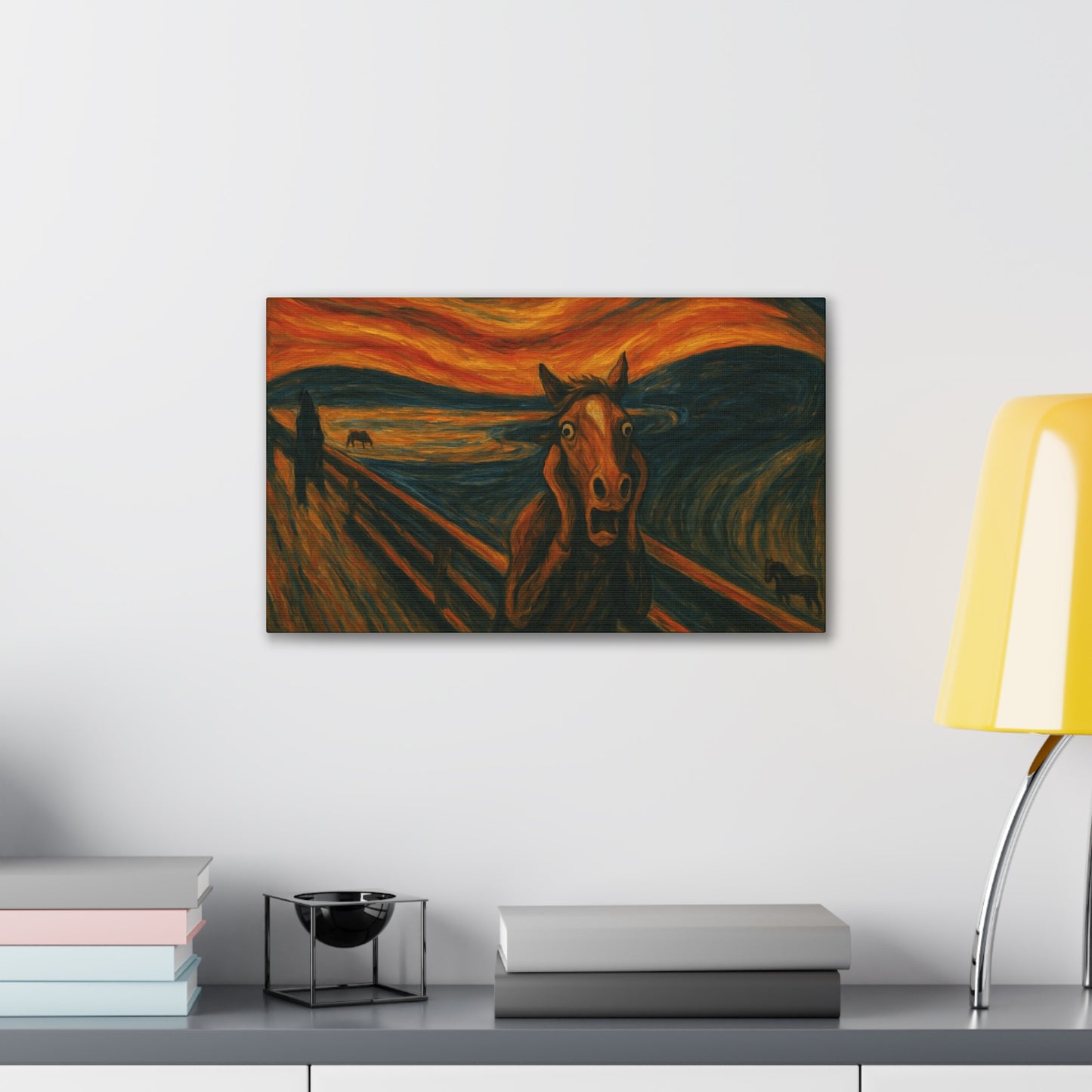 Barn Scream — Expressionist Equine Canvas Wall Art
