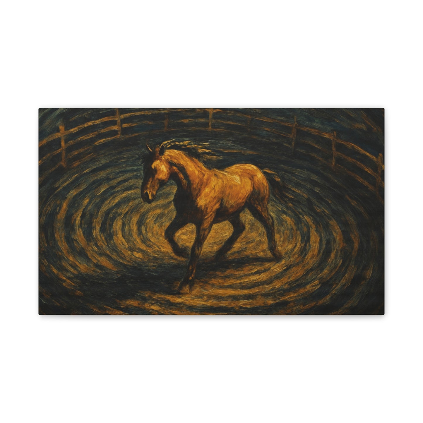 Circle of Motion — Round Pen Equine Canvas Wall Art