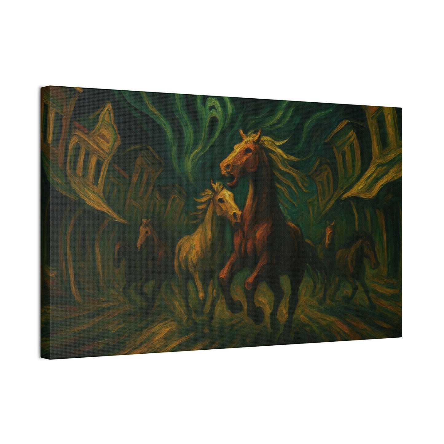 Ghost Town Run — Wild West Equine Canvas Wall Art