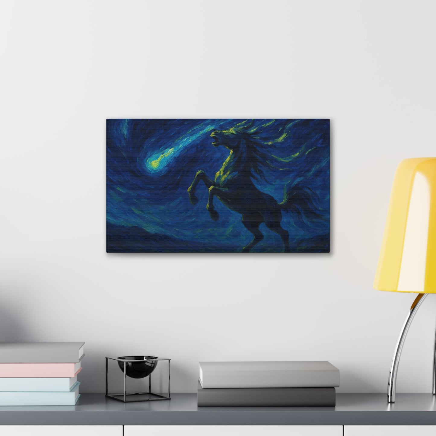 Comet Rider — Night Sky Equine Canvas Wall Art
