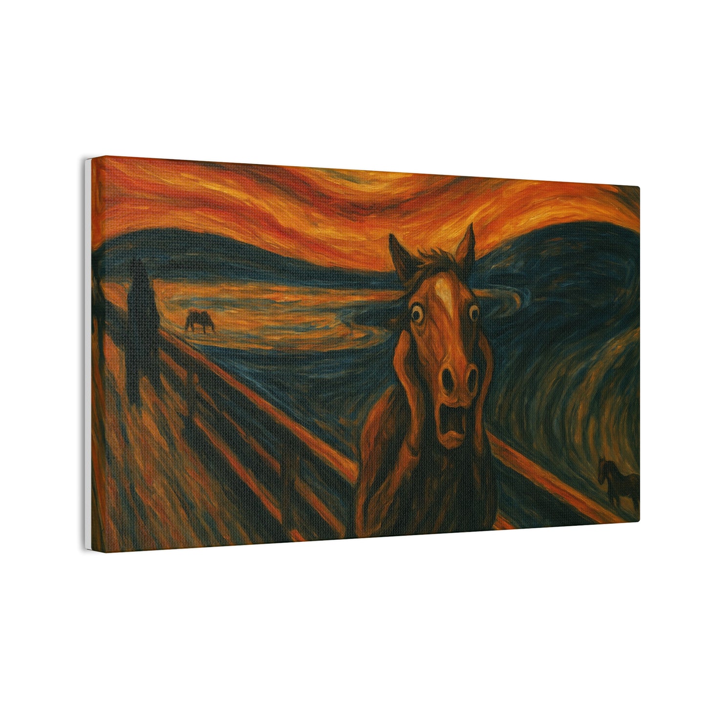Barn Scream — Expressionist Equine Canvas Wall Art