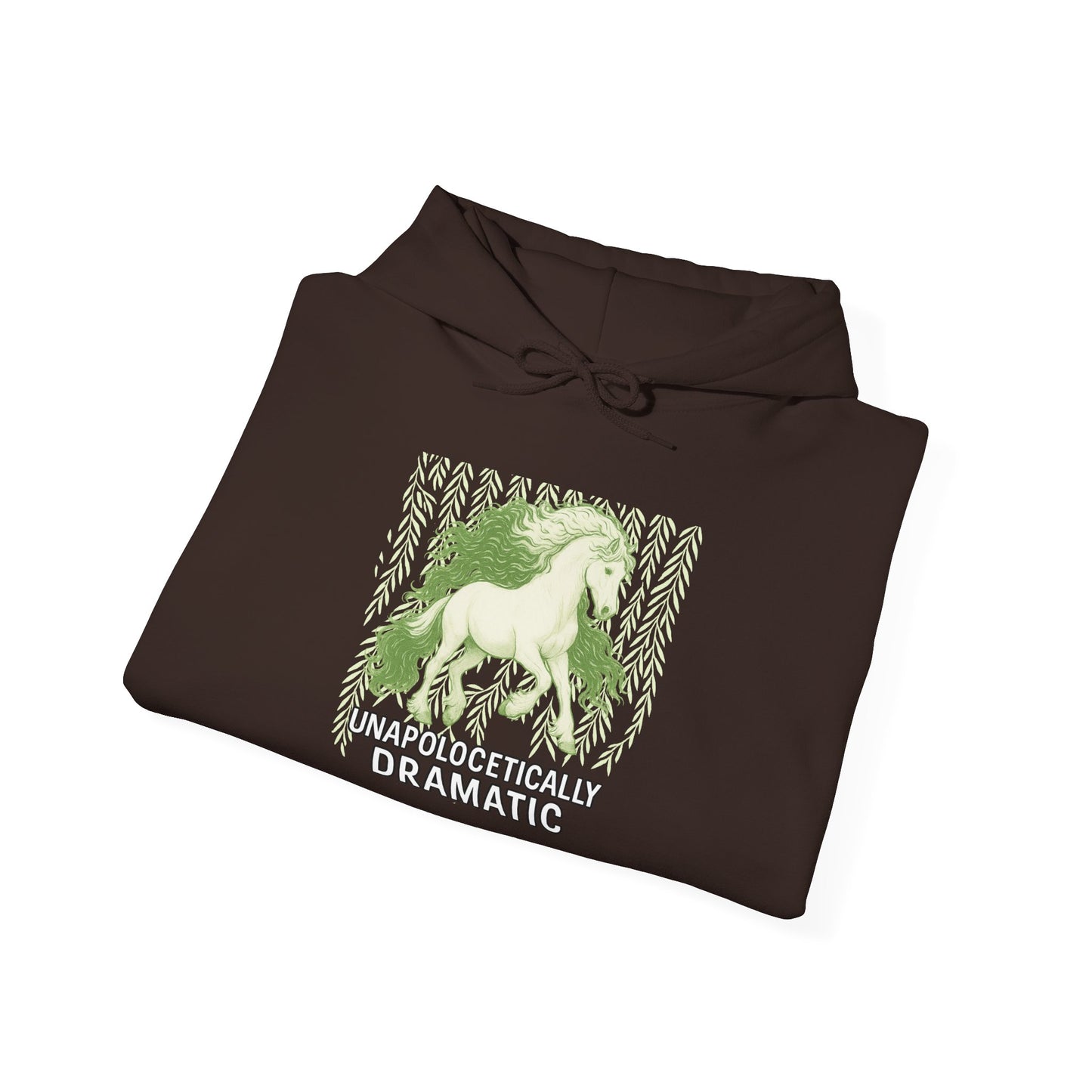 Dramatic Unicorn Hoodie — "Unapologetically Dramatic" Graphic Sweatshirt