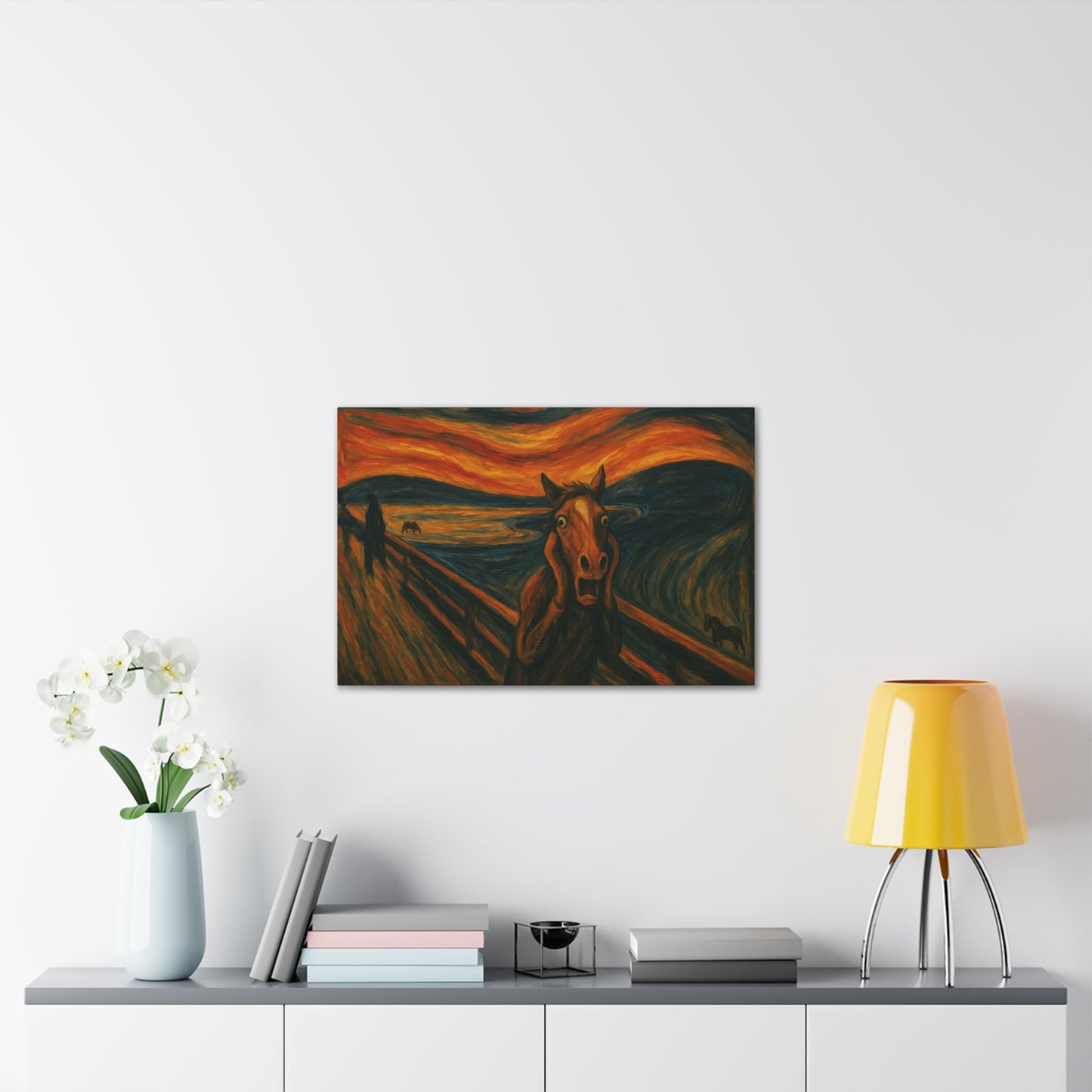 Barn Scream — Expressionist Equine Canvas Wall Art