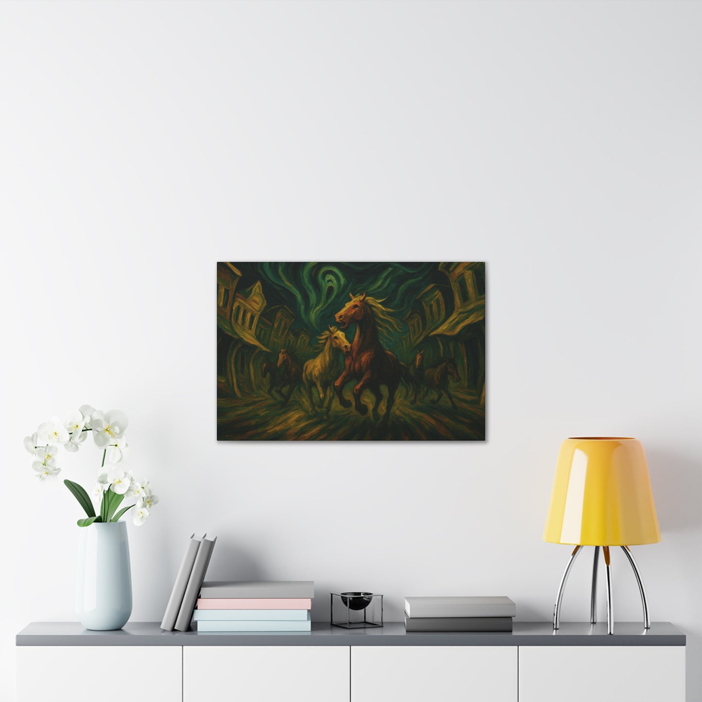 Ghost Town Run — Wild West Equine Canvas Wall Art
