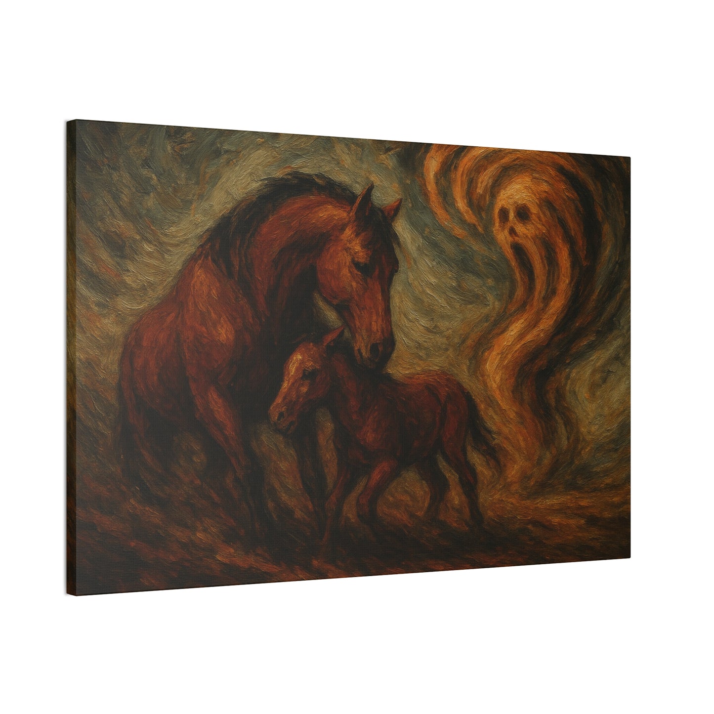 Spirit Watch — Mare & Foal Canvas Wall Art