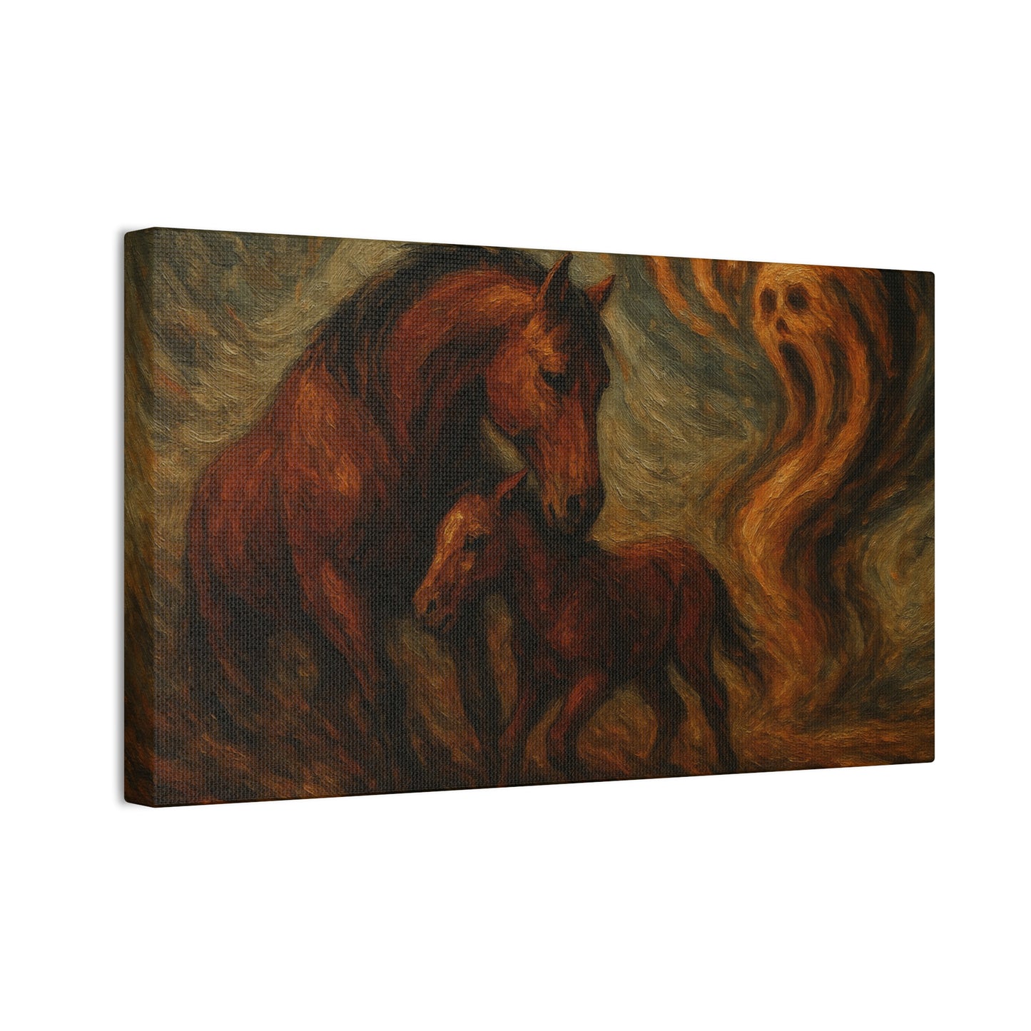 Spirit Watch — Mare & Foal Canvas Wall Art