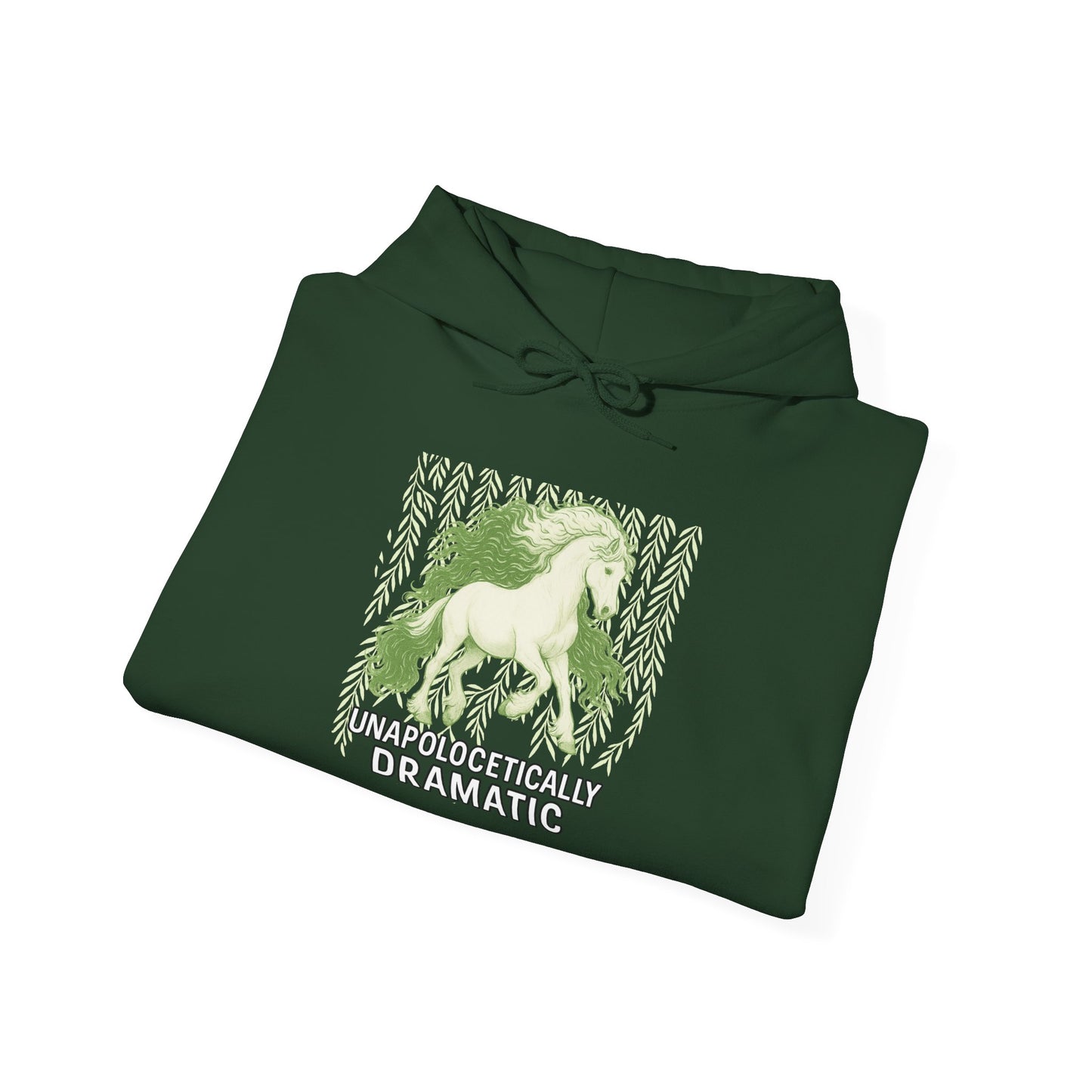 Dramatic Unicorn Hoodie — "Unapologetically Dramatic" Graphic Sweatshirt