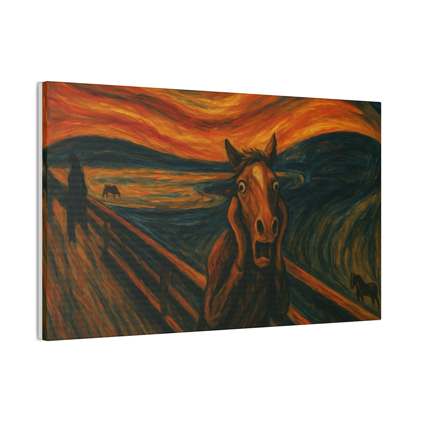 Barn Scream — Expressionist Equine Canvas Wall Art