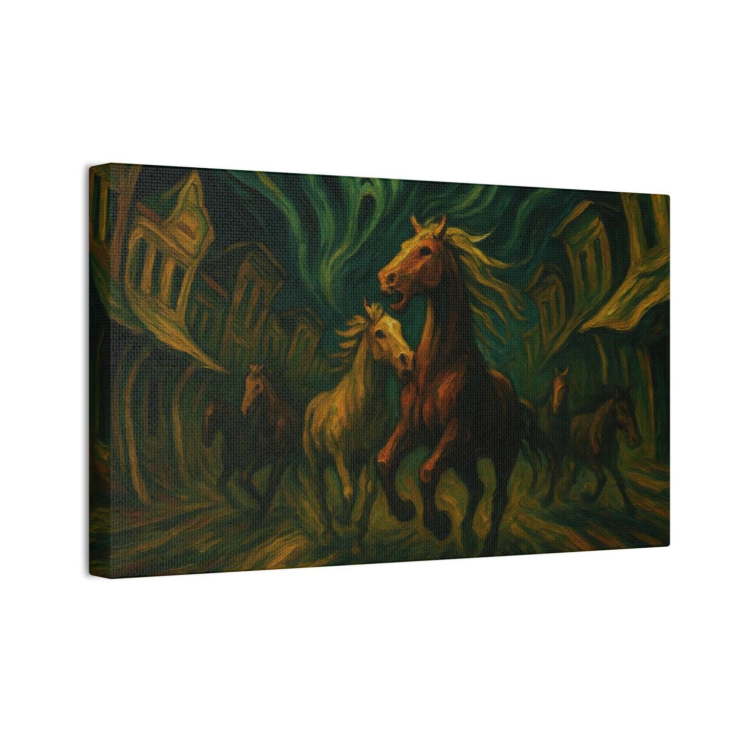 Ghost Town Run — Wild West Equine Canvas Wall Art