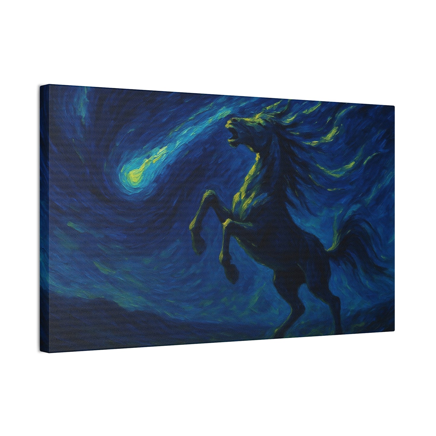 Comet Rider — Night Sky Equine Canvas Wall Art