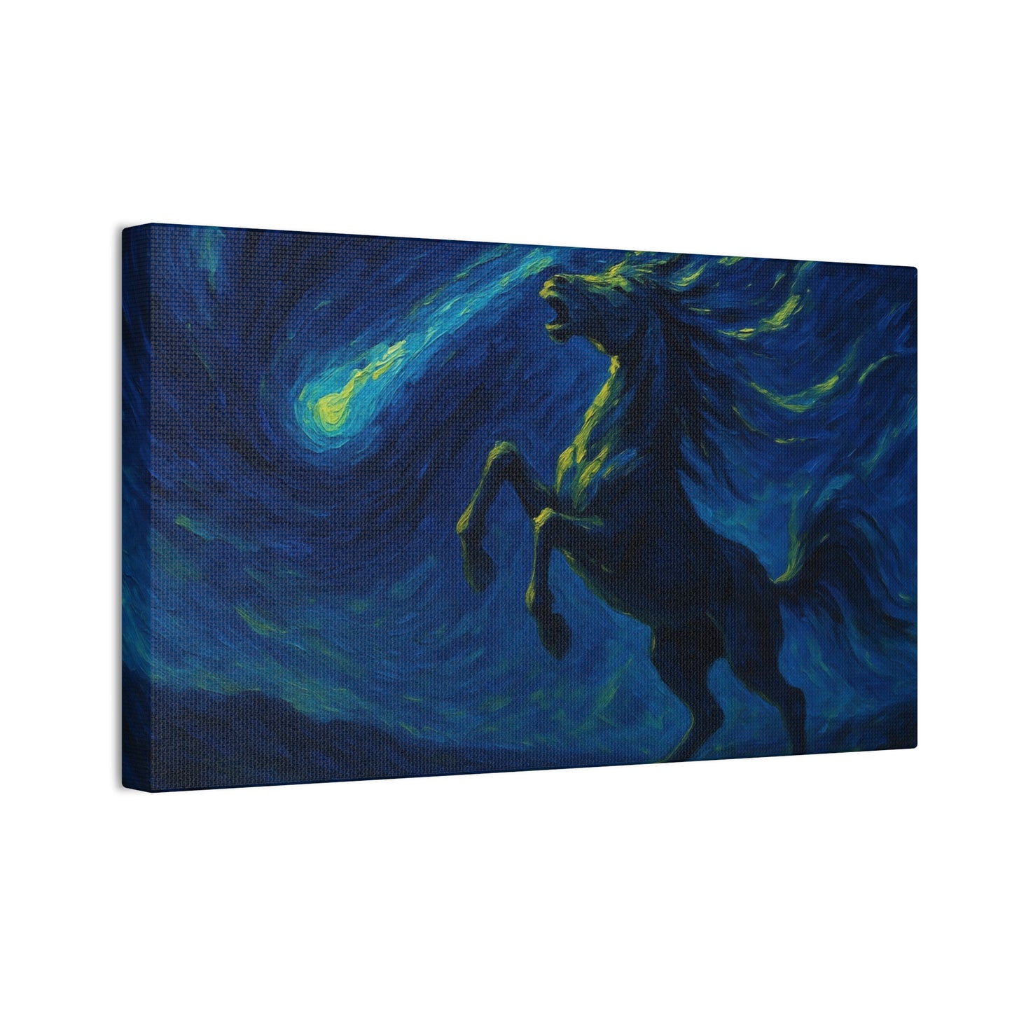 Comet Rider — Night Sky Equine Canvas Wall Art