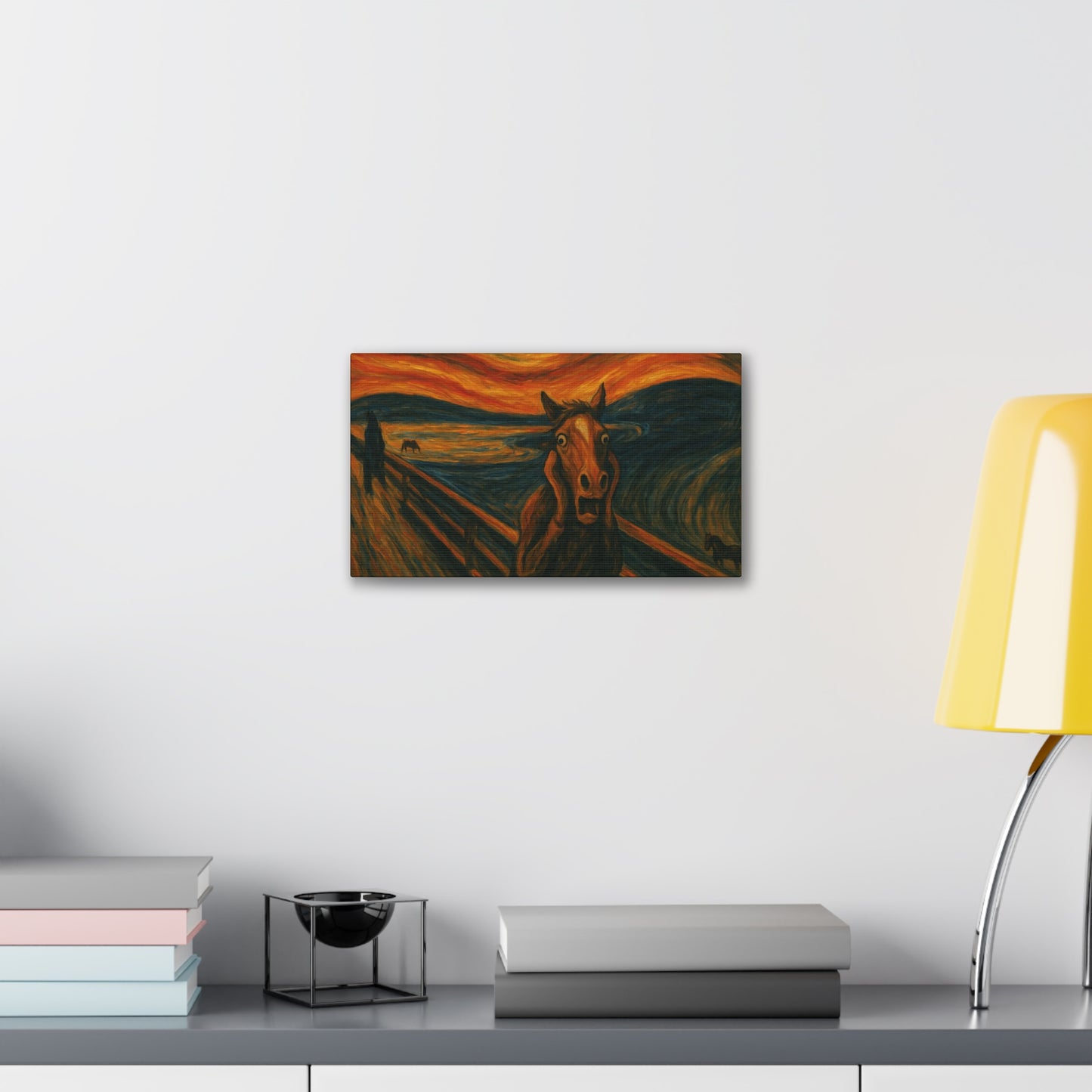 Barn Scream — Expressionist Equine Canvas Wall Art