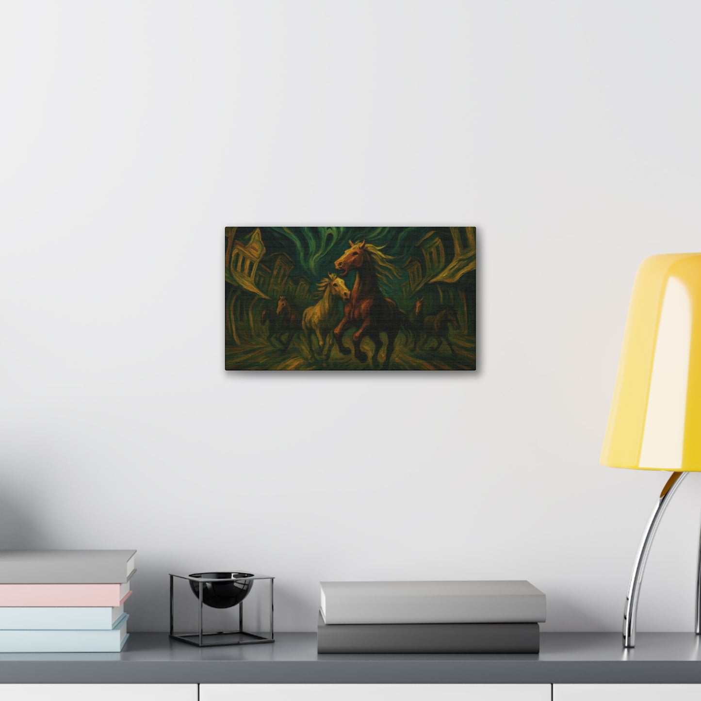 Ghost Town Run — Wild West Equine Canvas Wall Art