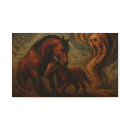Spirit Watch — Mare & Foal Canvas Wall Art