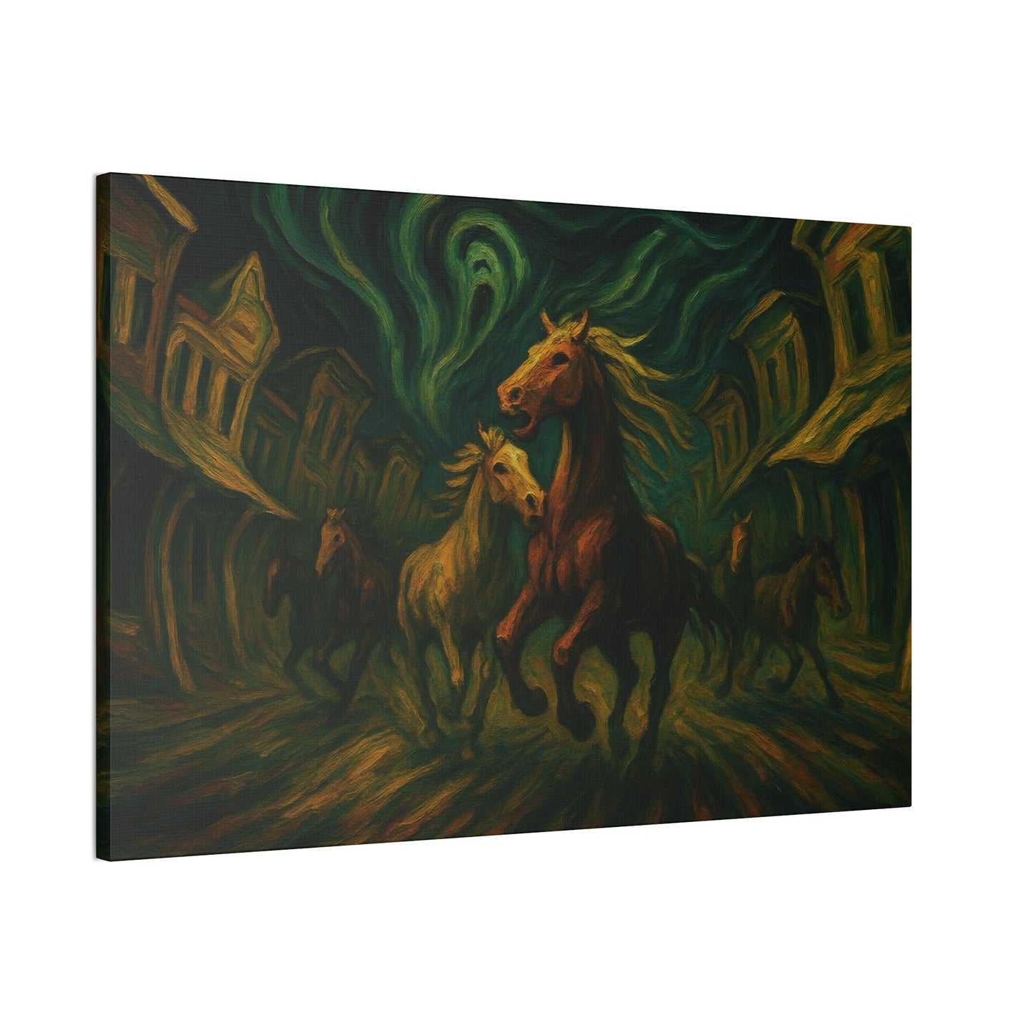Ghost Town Run — Wild West Equine Canvas Wall Art