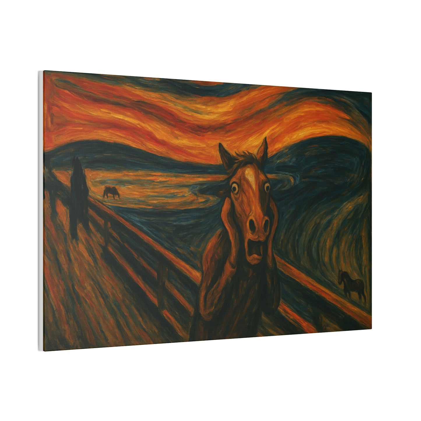 Barn Scream — Expressionist Equine Canvas Wall Art