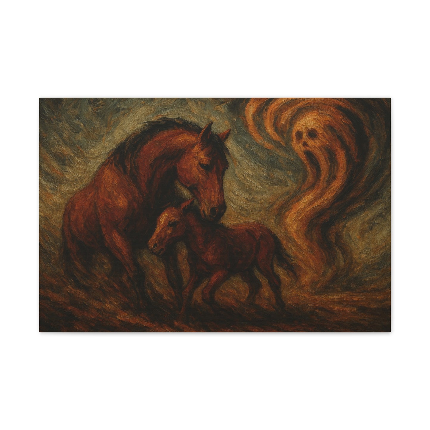Spirit Watch — Mare & Foal Canvas Wall Art