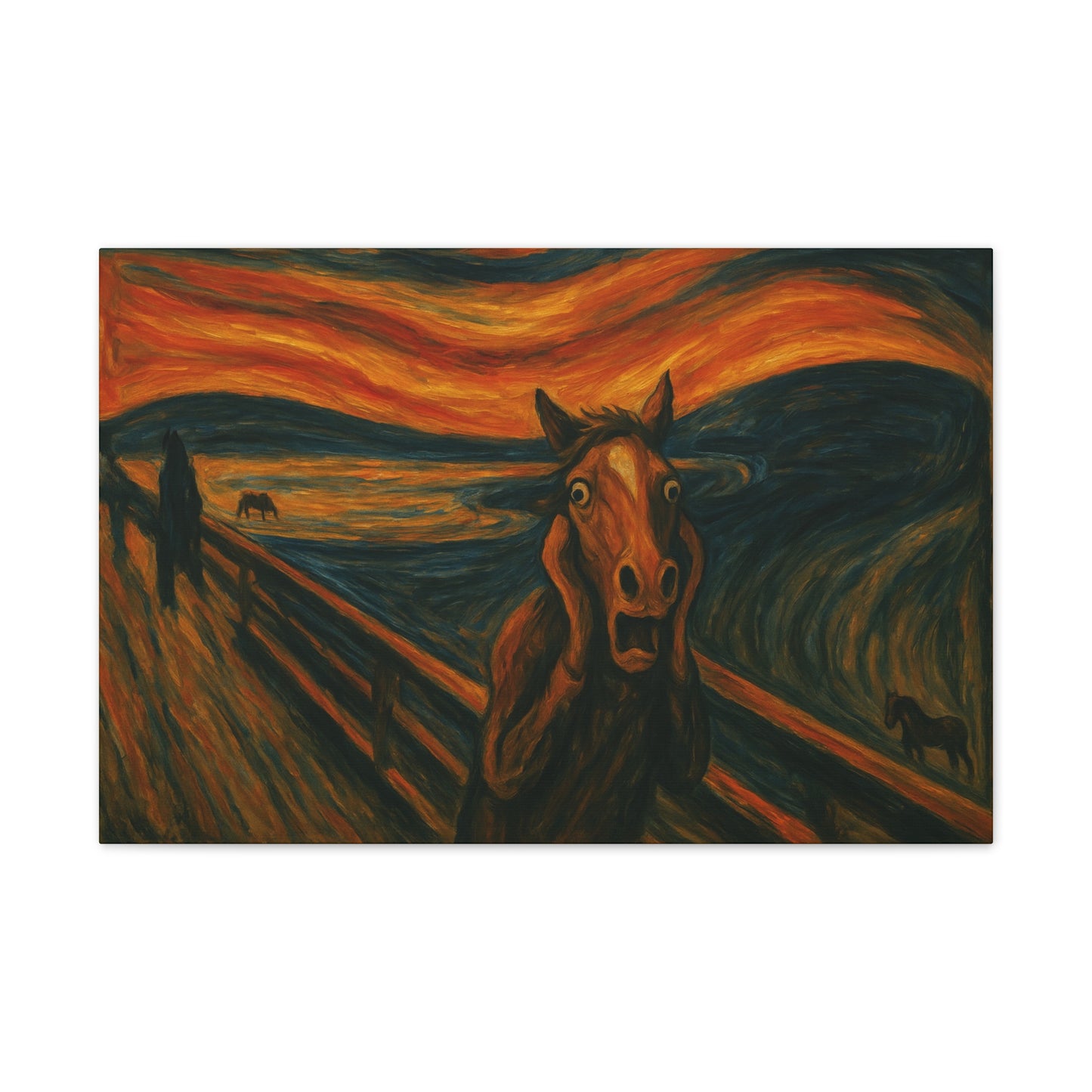 Barn Scream — Expressionist Equine Canvas Wall Art