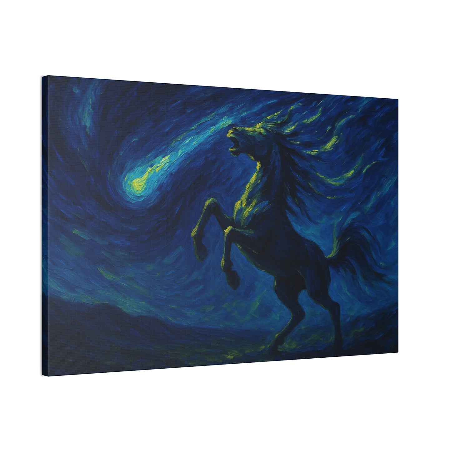Comet Rider — Night Sky Equine Canvas Wall Art