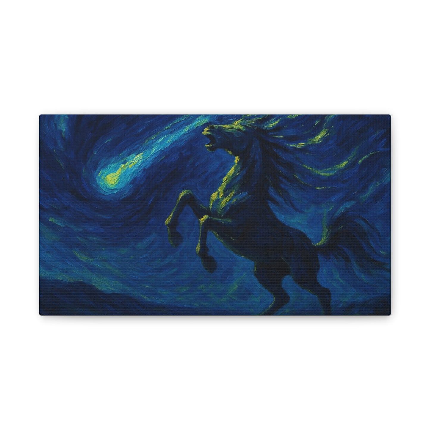 Comet Rider — Night Sky Equine Canvas Wall Art