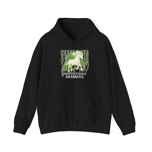 Dramatic Unicorn Hoodie — "Unapologetically Dramatic" Graphic Sweatshirt