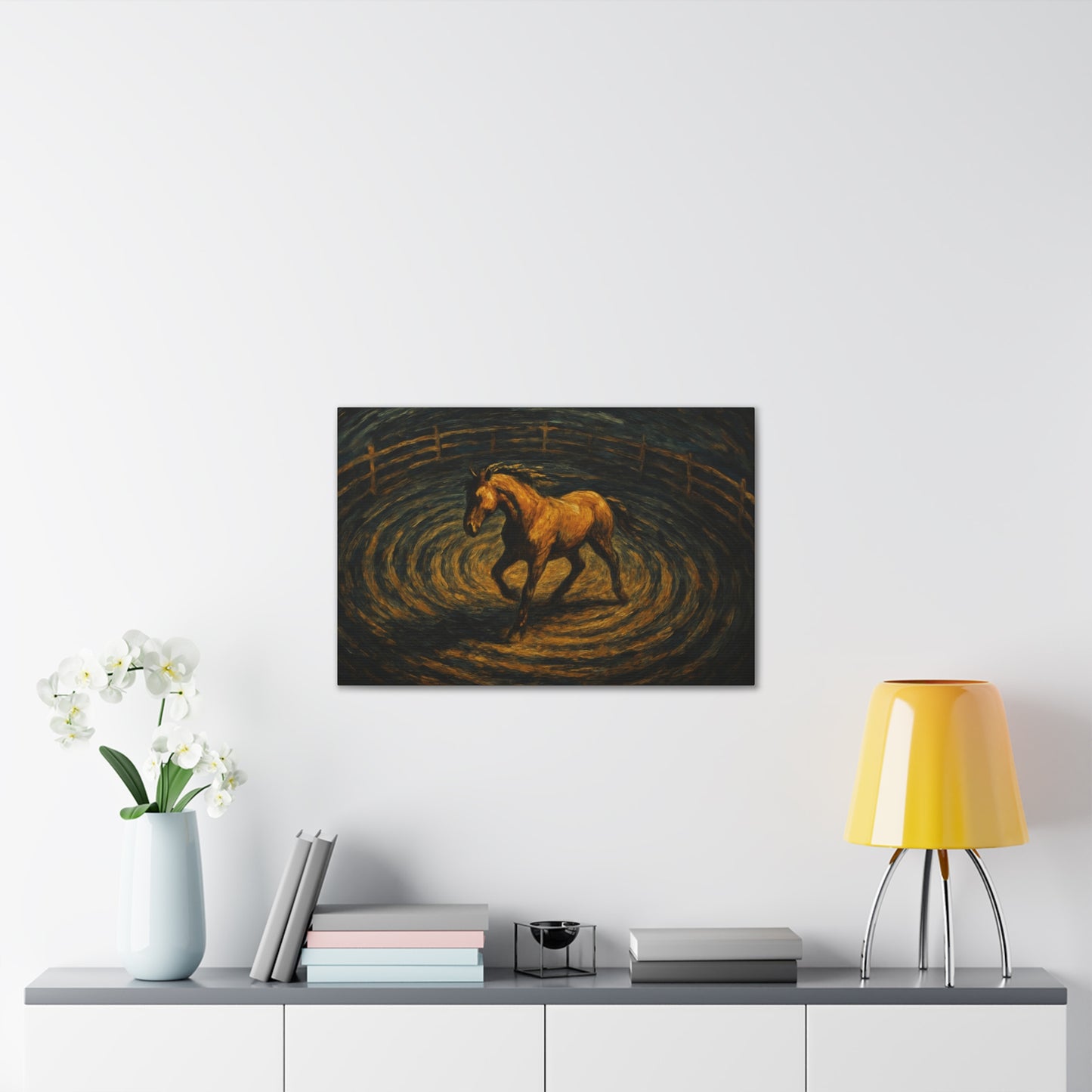 Circle of Motion — Round Pen Equine Canvas Wall Art