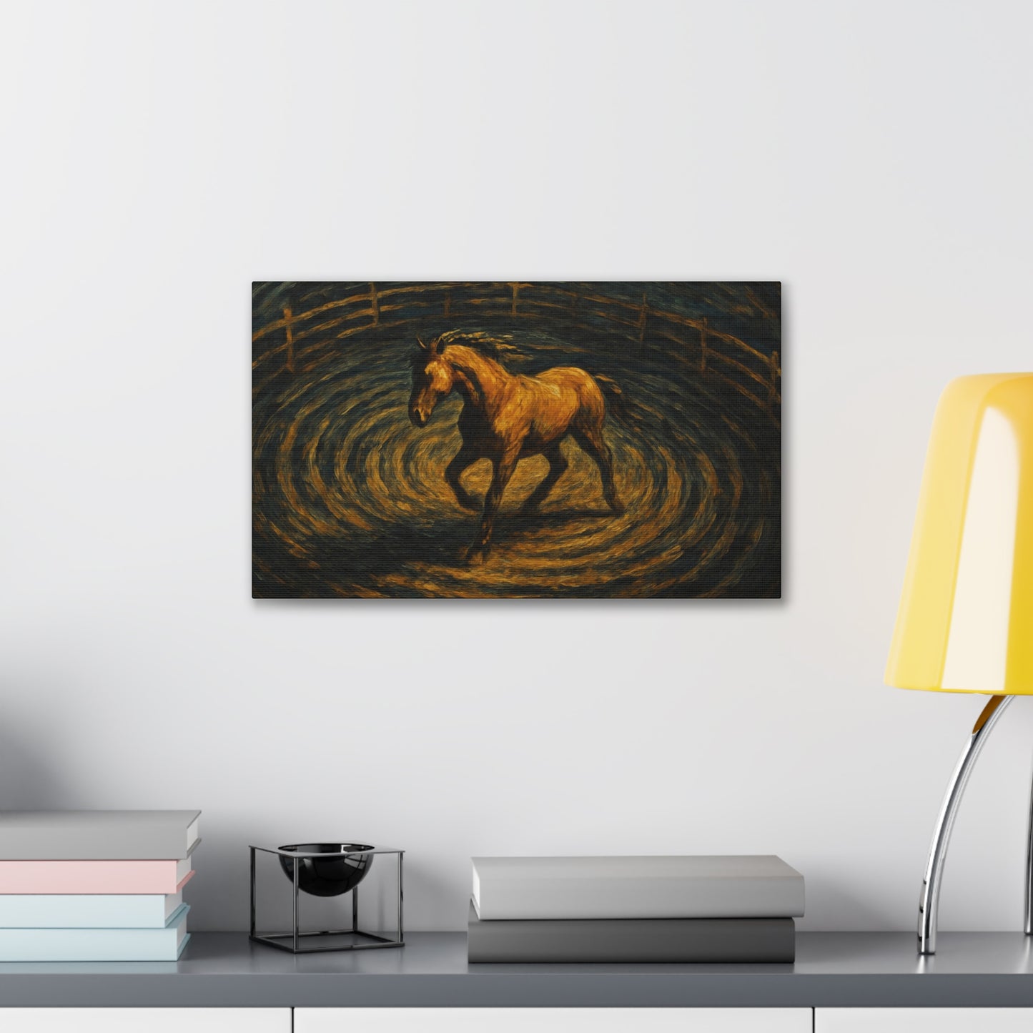 Circle of Motion — Round Pen Equine Canvas Wall Art