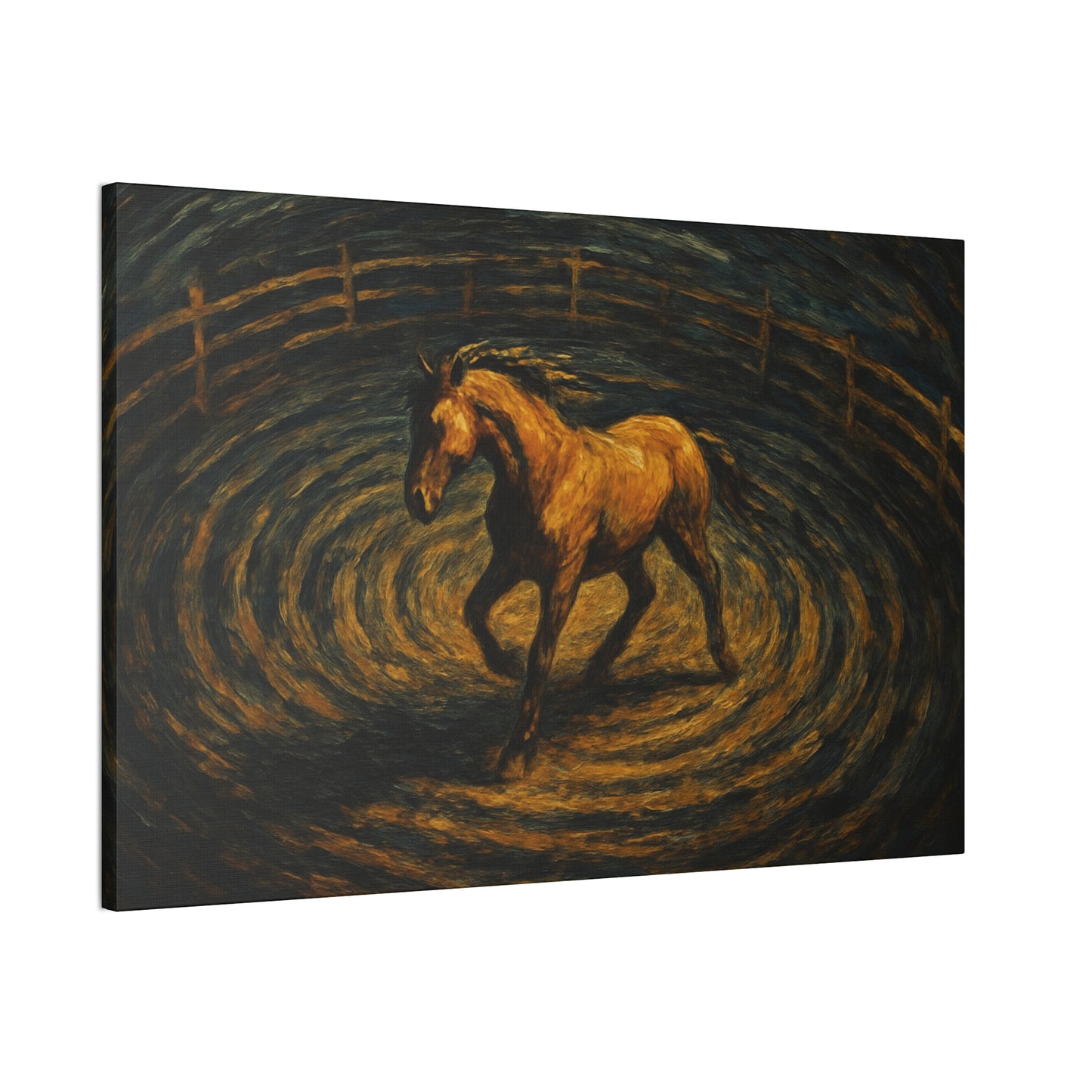 Circle of Motion — Round Pen Equine Canvas Wall Art