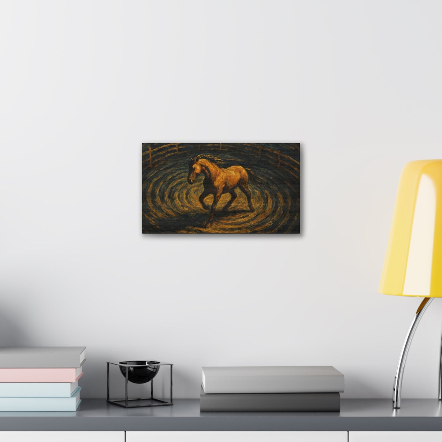 Circle of Motion — Round Pen Equine Canvas Wall Art