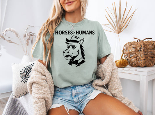 Horses Over Humans Tee