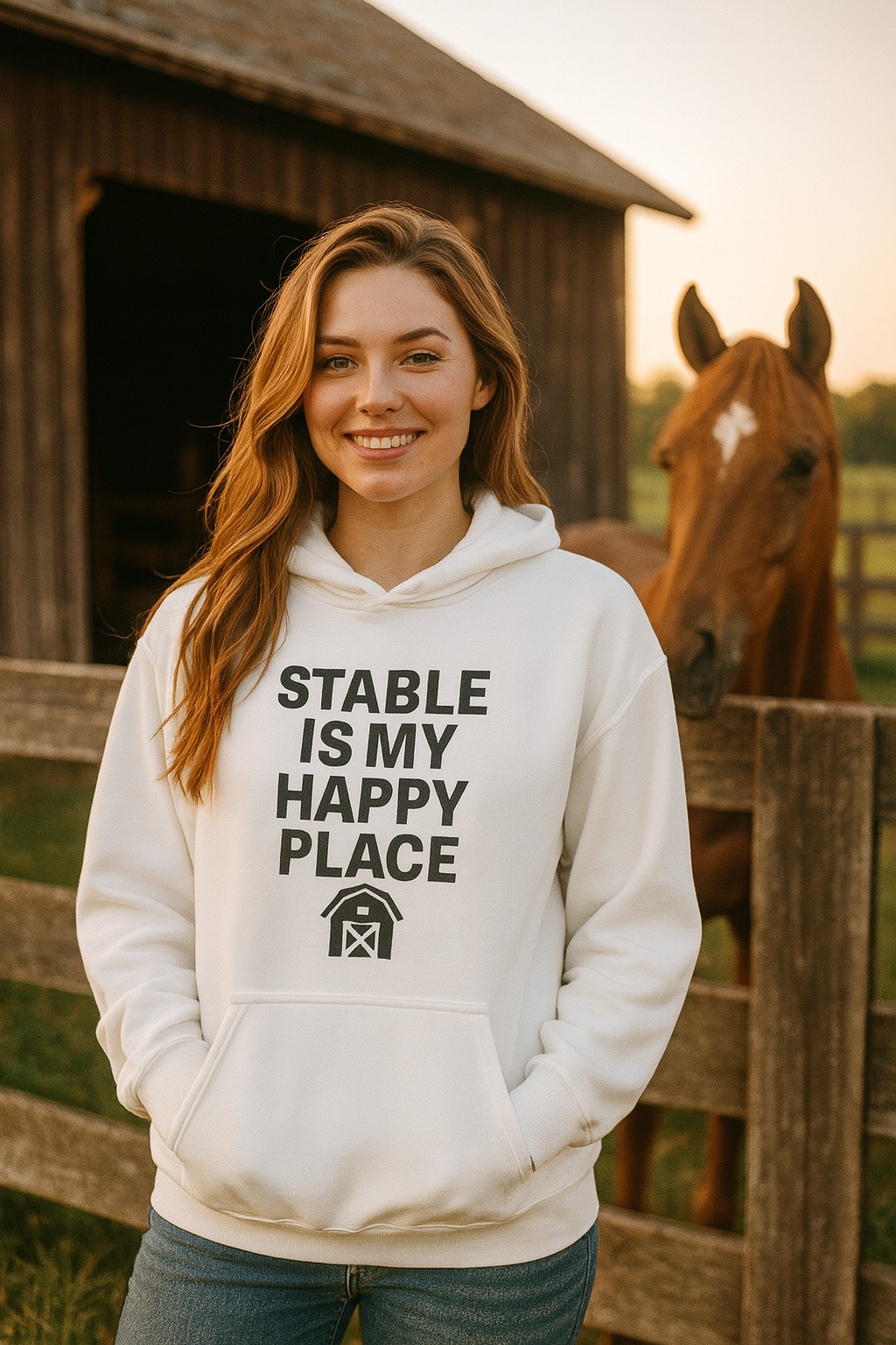 Stable Is My Happy Place Hoodie