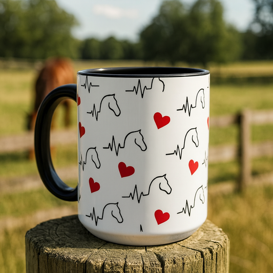 Heartbeat Horses Accent Mug (15oz)