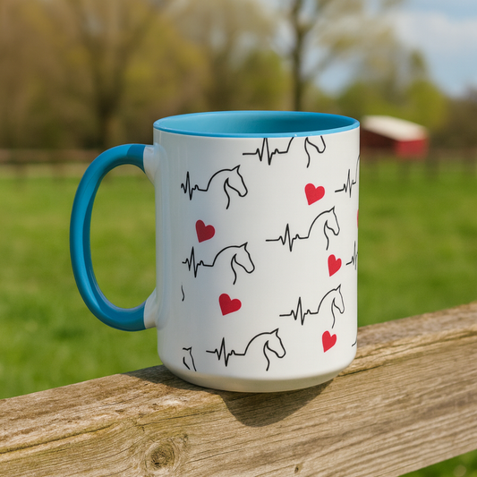 Heartbeat Horses Accent Mug (15oz)