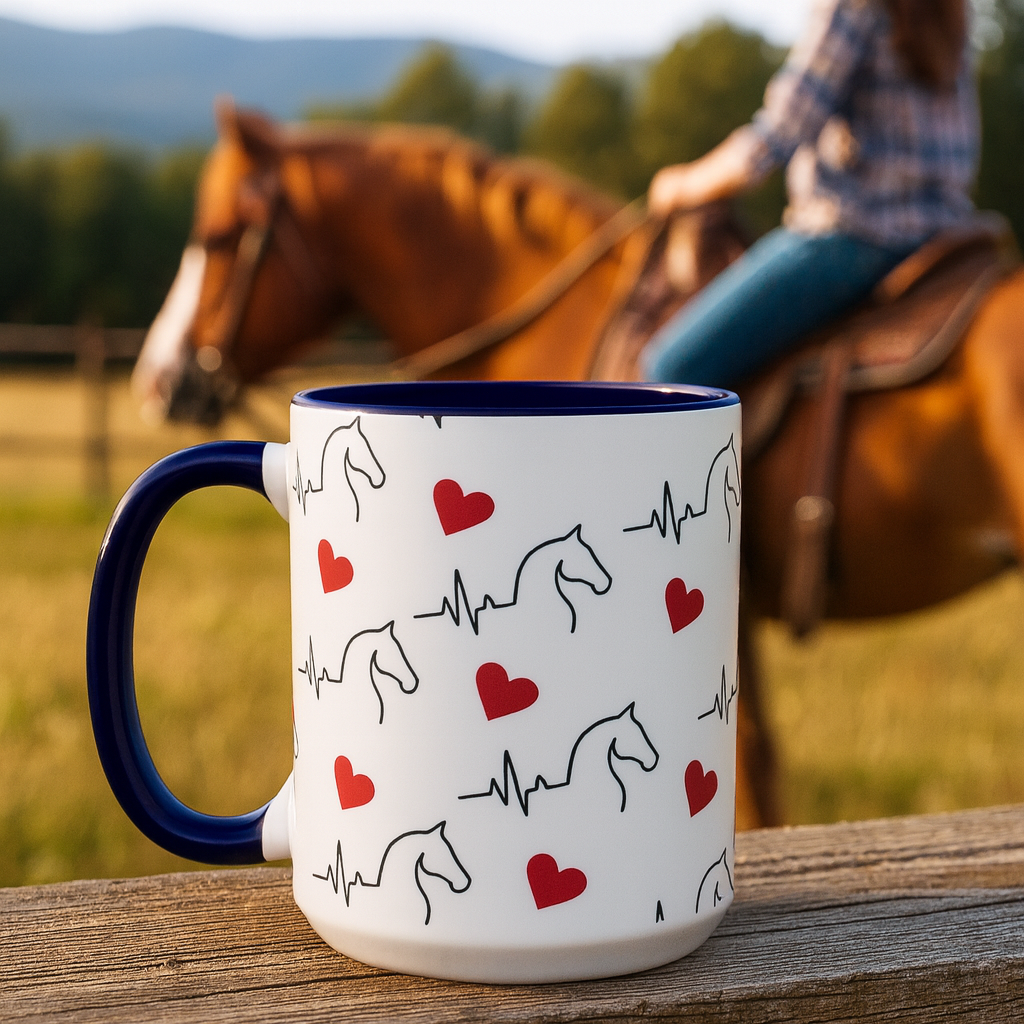 Heartbeat Horses Accent Mug (15oz)