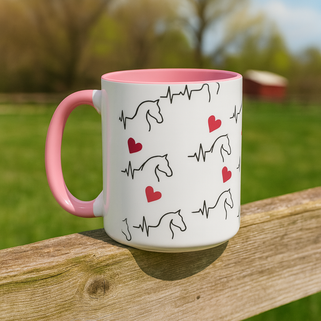 Heartbeat Horses Accent Mug (15oz)