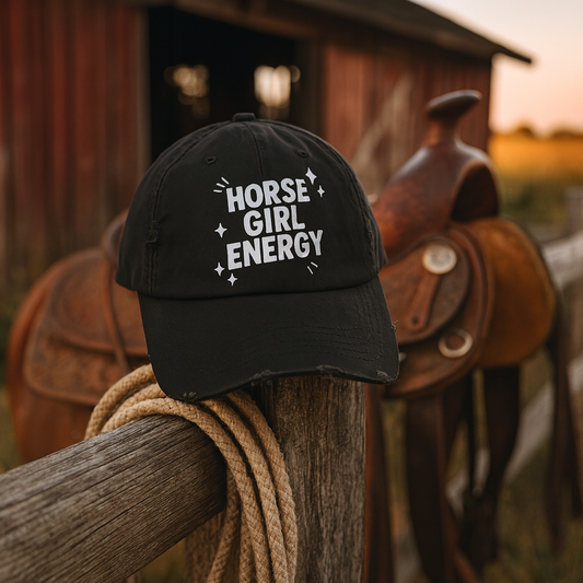 Horse Girl Energy — Distressed Dad Cap