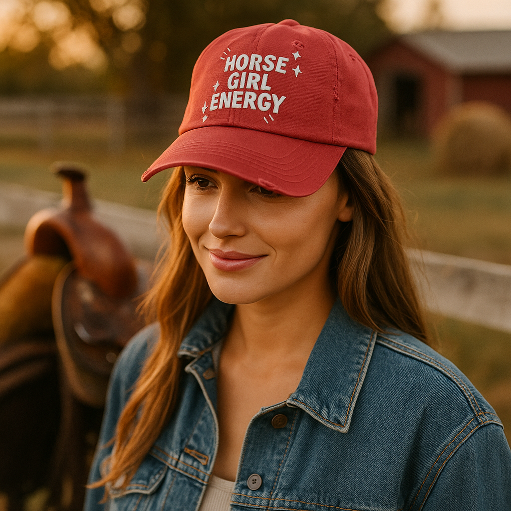 Horse Girl Energy — Distressed Dad Cap