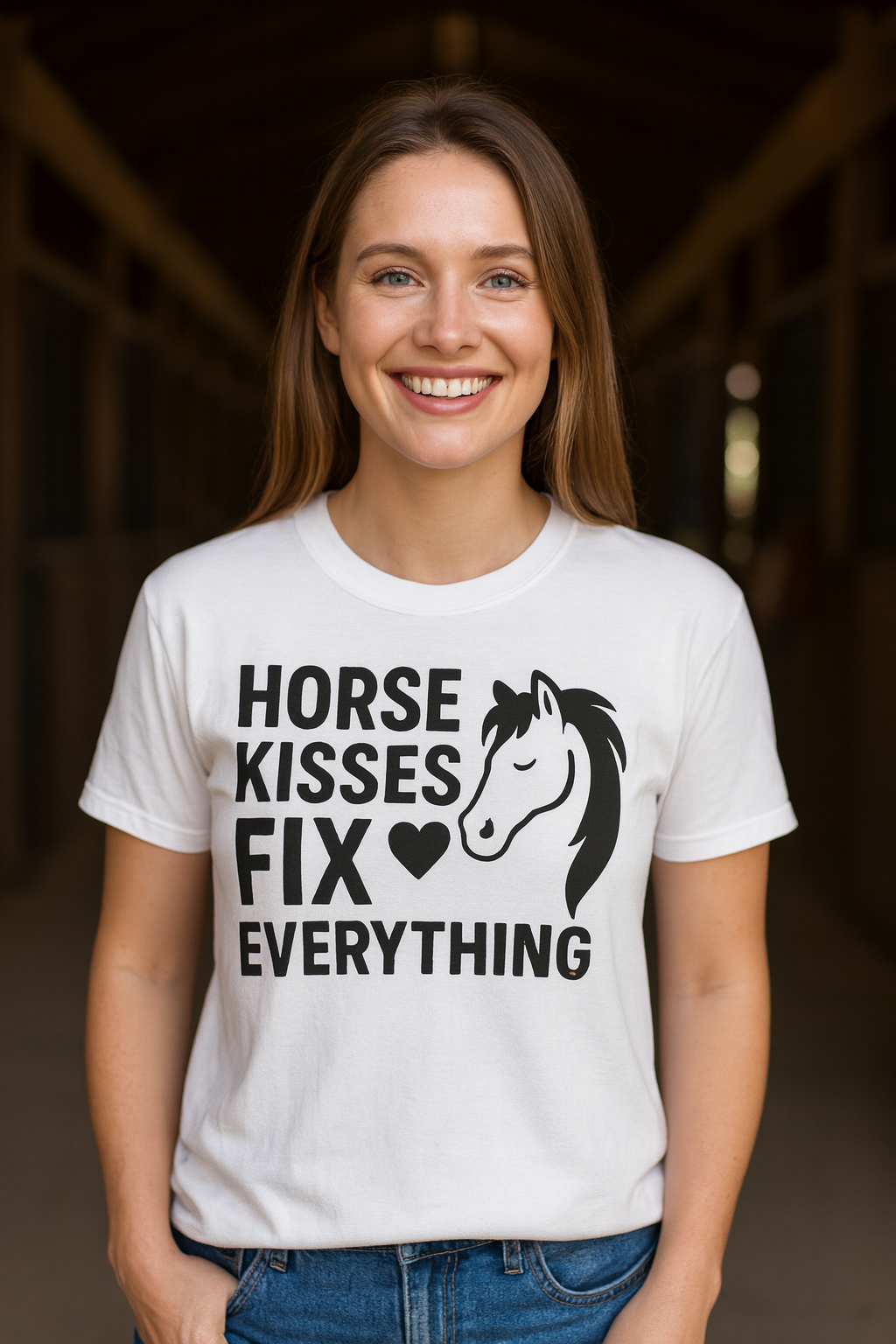 Horse Kisses Fix Everything Tee