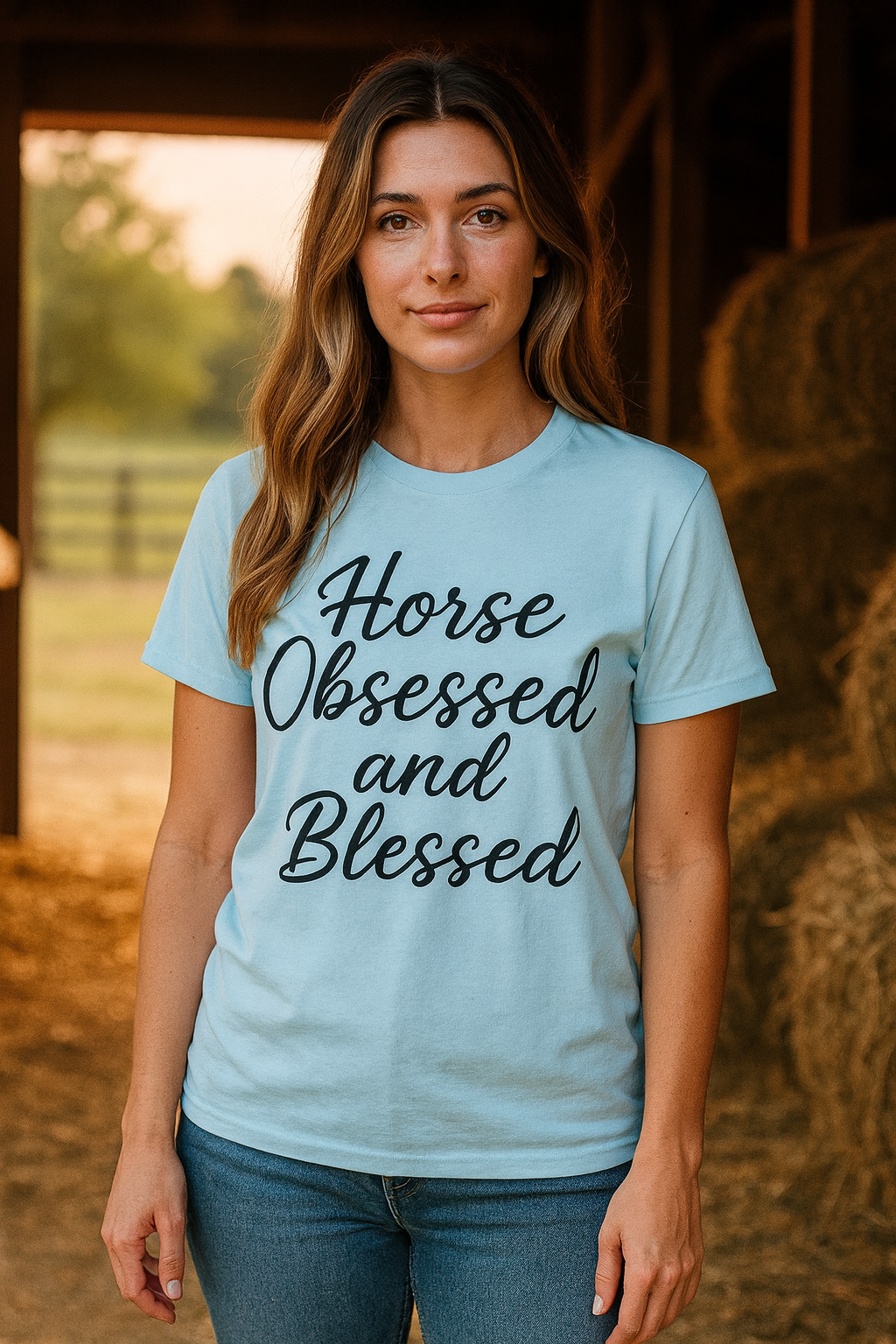 Horse Obsessed and Blessed Tee