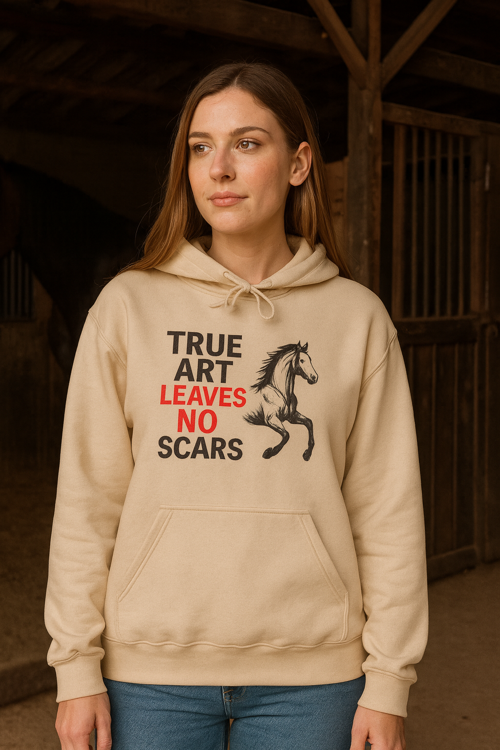 True Art Leaves No Scars Hoodie